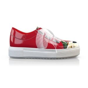 BREN MAROE Designer Women Sport Tec Red Sneaker